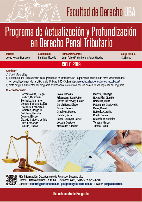 Programa de actualización y profundización en Derecho Penal Tributario